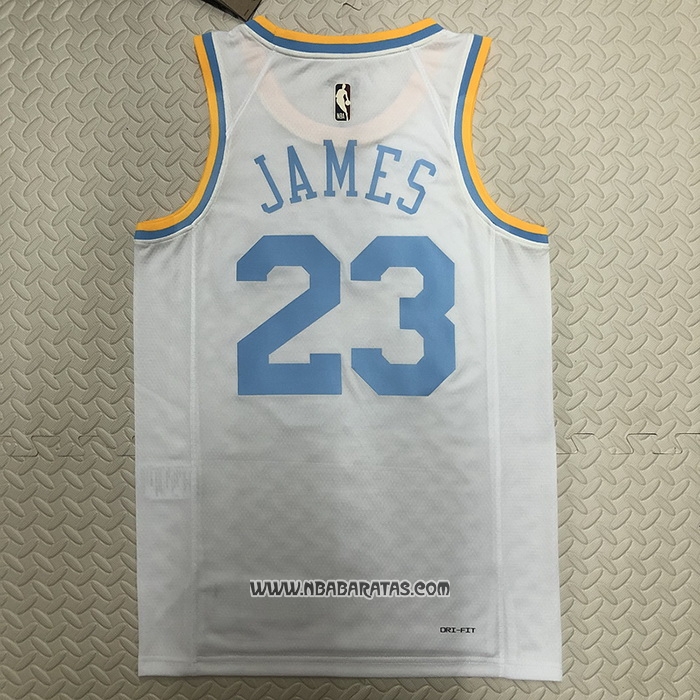 Camiseta Los Angeles Lakers LeBron James #23 Classic 2022-23 Blanco